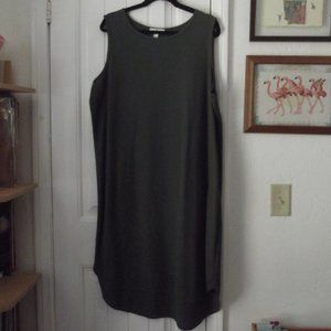 H by Halston Olive Green Sleeveless Shift Dress Size XL
